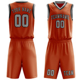 Custom Orange Gray Basketball Set