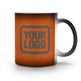Custom Orange Dark Grey Magic Mug