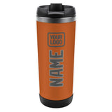 Custom Orange Dark Grey Stainless Steel Water Cup