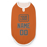 Custom Orange Dark Grey Pet Vest