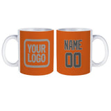 Custom Orange Dark Grey Mug