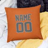 Custom Orange Dark Grey Pillowcase