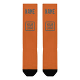Custom Orange Dark Grey Knee-High Sock