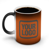 Custom Orange Dark Grey Magic Mug