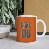Custom Orange Dark Grey Mug