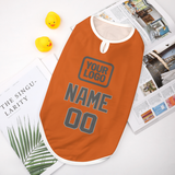 Custom Orange Dark Grey Pet Vest