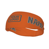 Custom Orange Dark Grey Sports headband