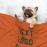Custom Orange Green Pet Blanket