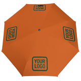 Custom Orange Green Automatic Umbrella
