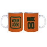 Custom Orange Dark Green Mug