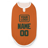 Custom Orange Dark Green Pet Vest