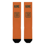 Custom Orange Dark Green Knee-High Sock