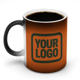 Custom Orange Dark Green Magic Mug