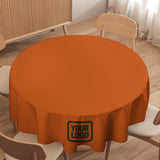 Custom Orange Dark Green Round Table Cloth