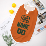 Custom Orange Dark Green Pet Vest