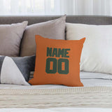 Custom Orange Dark Green Pillowcase