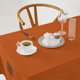 Custom Orange Green Square Table Cloth