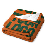 Custom Orange Green Blanket