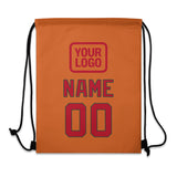 Custom Orange Red Drawstring Bag