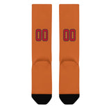 Custom Orange Red Knee-High Sock