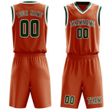 Custom Orange Green Basketball Set