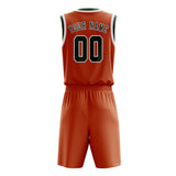 Custom Orange Dark Green Basketball Set