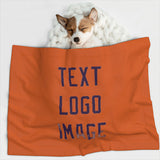 Custom Orange Purple Pet Blanket