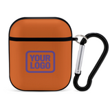 Custom Orange Light Purple AirPods Case