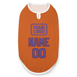 Custom Orange Light Purple Pet Vest