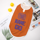 Custom Orange Light Purple Pet Vest