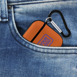 Custom Orange Light Purple AirPods Case