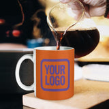 Custom Orange Light Purple Mug