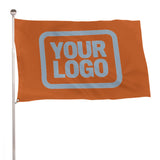Custom Orange Light Blue Flag