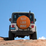 Custom Orange Light Blue Truck Tires