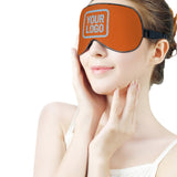 Custom Orange Light Blue Sleep Mask