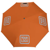 Custom Orange Light Blue Automatic Umbrella