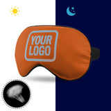 Custom Orange Light Blue Sleep Mask