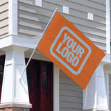 Custom Orange Light Blue Flag