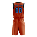 Custom Orange Light Blue Basketball Set