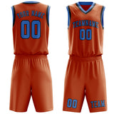 Custom Orange Light Blue Basketball Set