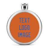 Custom Orange Sky Blue Hip Flask