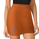 Custom Orange Sky Blue A-Line Skort