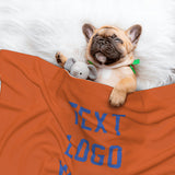 Custom Orange Sky Blue Pet Blanket