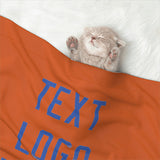 Custom Orange Sky Blue Pet Blanket