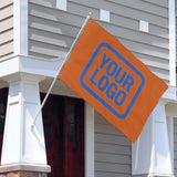 Custom Orange Sky Blue Flag