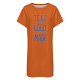 Custom Orange Sky Blue Nachthemd