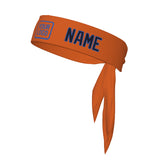 Custom Orange Navy Headband