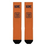 Custom Orange Navy Knee-High Sock