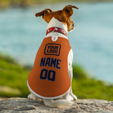 Custom Orange Navy Pet Vest