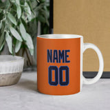 Custom Orange Navy Mug